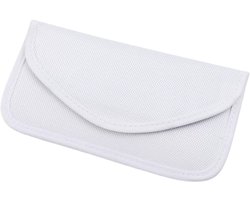 RFID Beschermhoes Autosleutel – Keyless Entry Bescherming tegen Diefstal – Signaal Blokkerende Faraday Tas – Anti Autodiefstal Sleutel Hoes - Wit