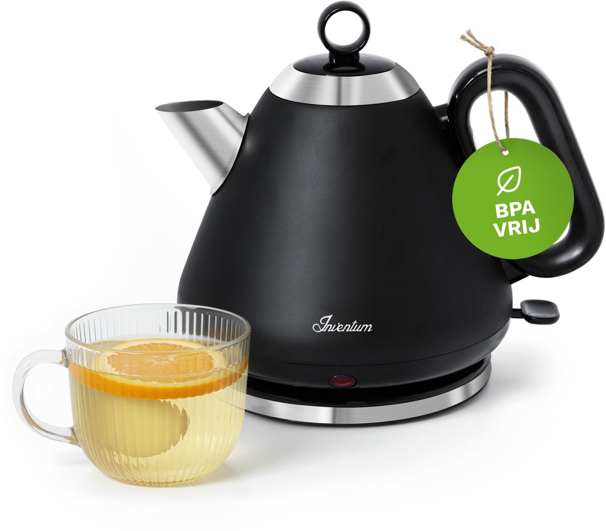 Inventum HW617B - Retro waterkoker - mat zwart