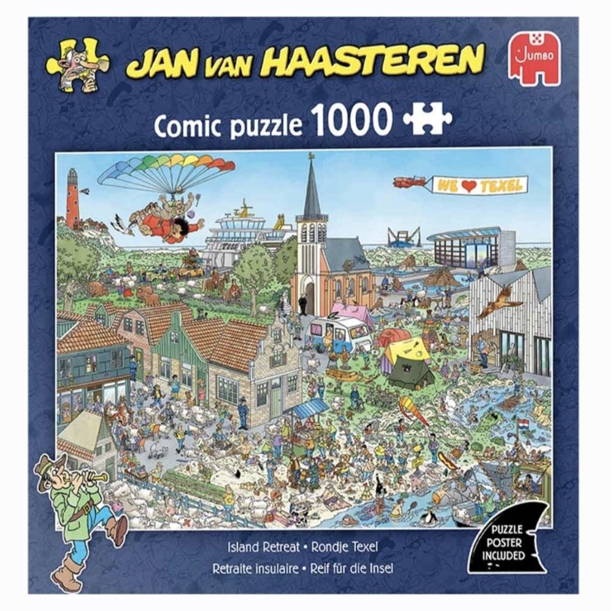 Jan van Haasteren - Rondje Texel - 1000 stukjes puzzel - Legpuzzel — afbeelding 8