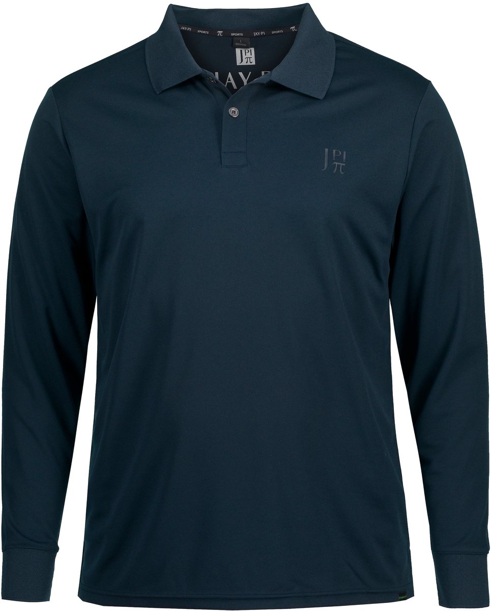 JAY-PI - Heren - Poloshirt golf lange mouwen QuickDry - Navy blauw - Maat 7XL