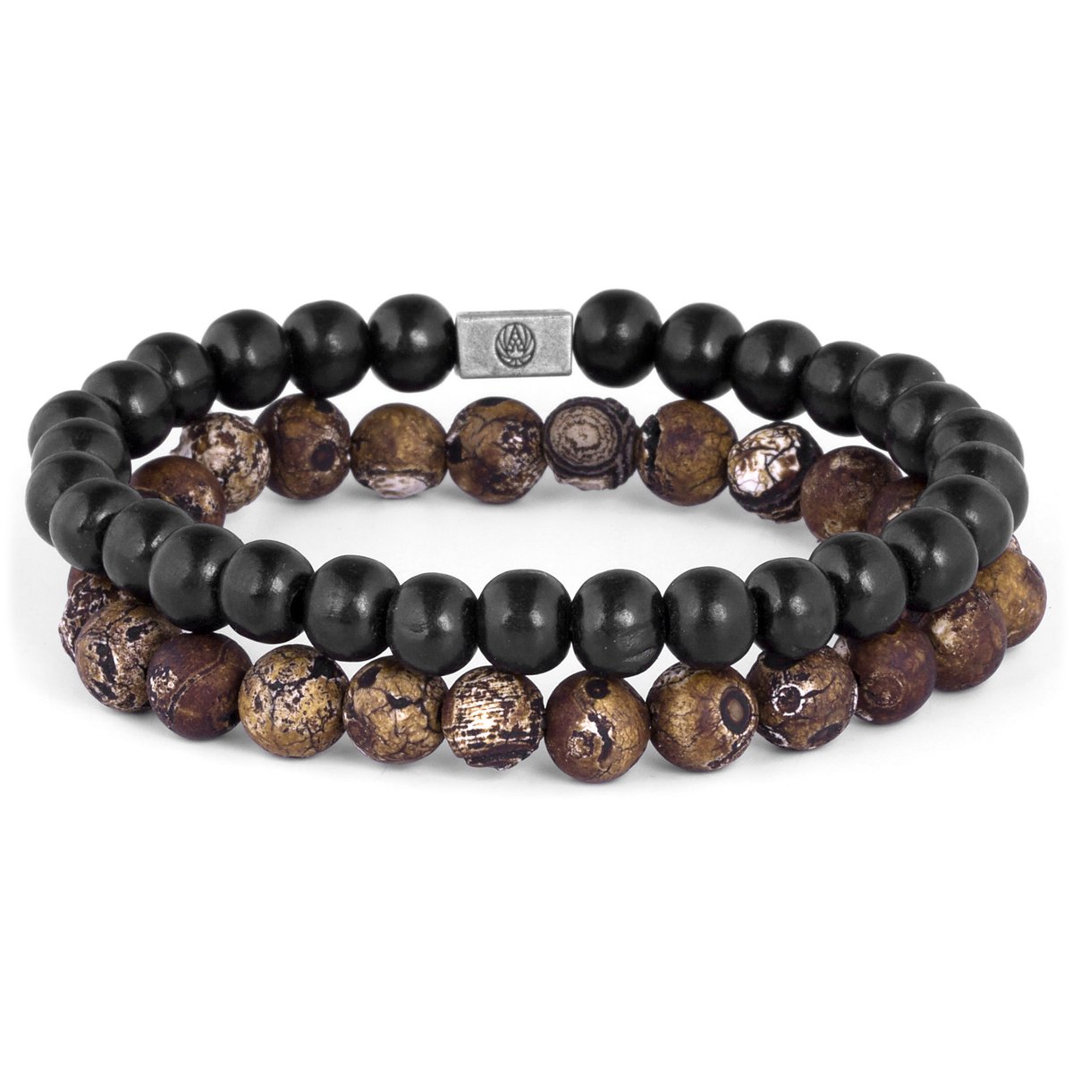 Miro Armband van Bruine Agaat & Hout