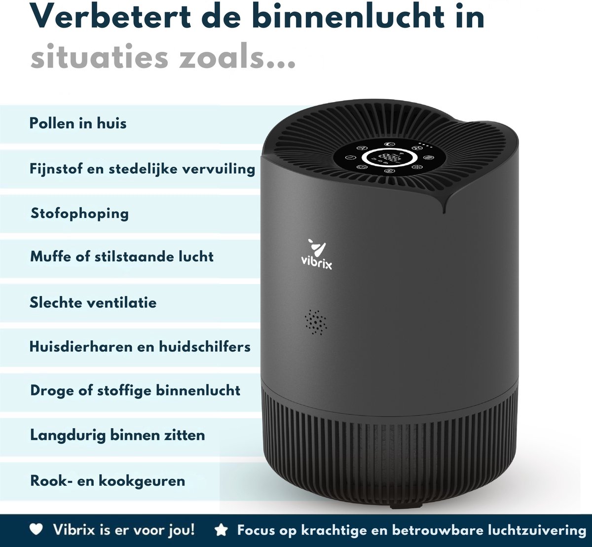 Vibrix PureFlow30 Pro – HEPA H14 Luchtreiniger met App thumbnail 4