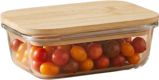 M MCIRCO Glazen vershouddozen, set van 8 stuks, 860 ml, voor levensmiddelen, vaatwasser, magnetron en vriezer, lekvrij