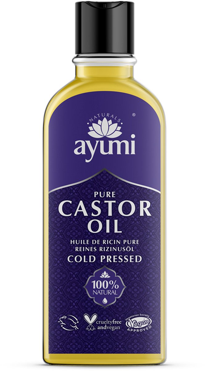Ayumi Pure Castor Oil - haarolie - natuurlijk - biologisch - vegan - haarverbetering - alle haartypen