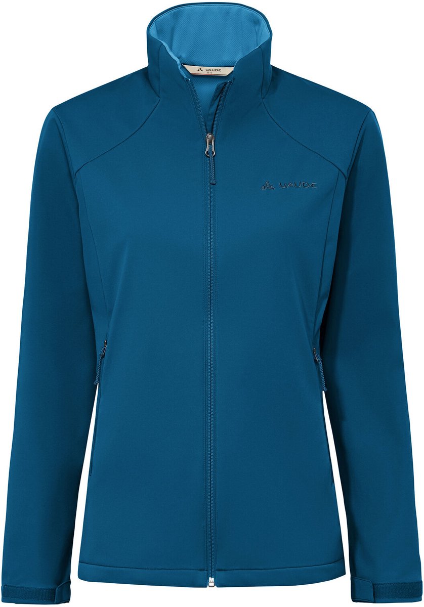 VAUDE Everhike softshelljas, softshelljas, dames outdoor sportjassen, niet-waterdicht, winddicht, softshell, capuchonloos, regular pasvorm