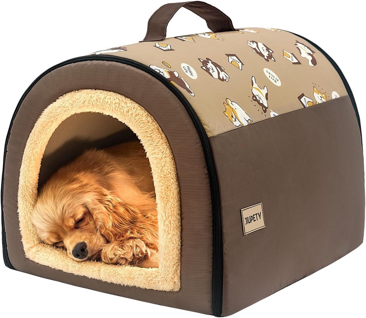 Zacht Hondenhuis met Draaghandvat voor Middelgrote Honden en Puppy's