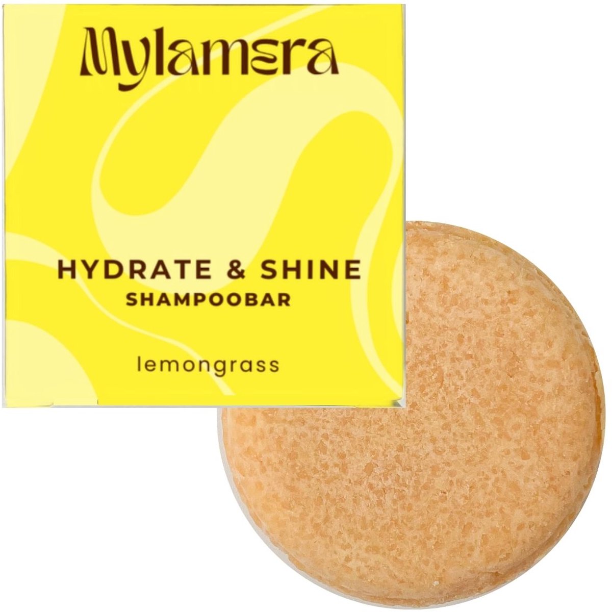 Mylamera Hydrate & Shine – Shampoo Bar Lemongrass – Fris & Hydraterend – SLS-vrij – Met Kaolin Klei