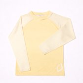 Ducksday - UV-Zwemshirt voor baby - UV-werend UPF50+ - Rashguard met Lange mouwen - unisex - Lemonade - Geel - maat 1 jaar