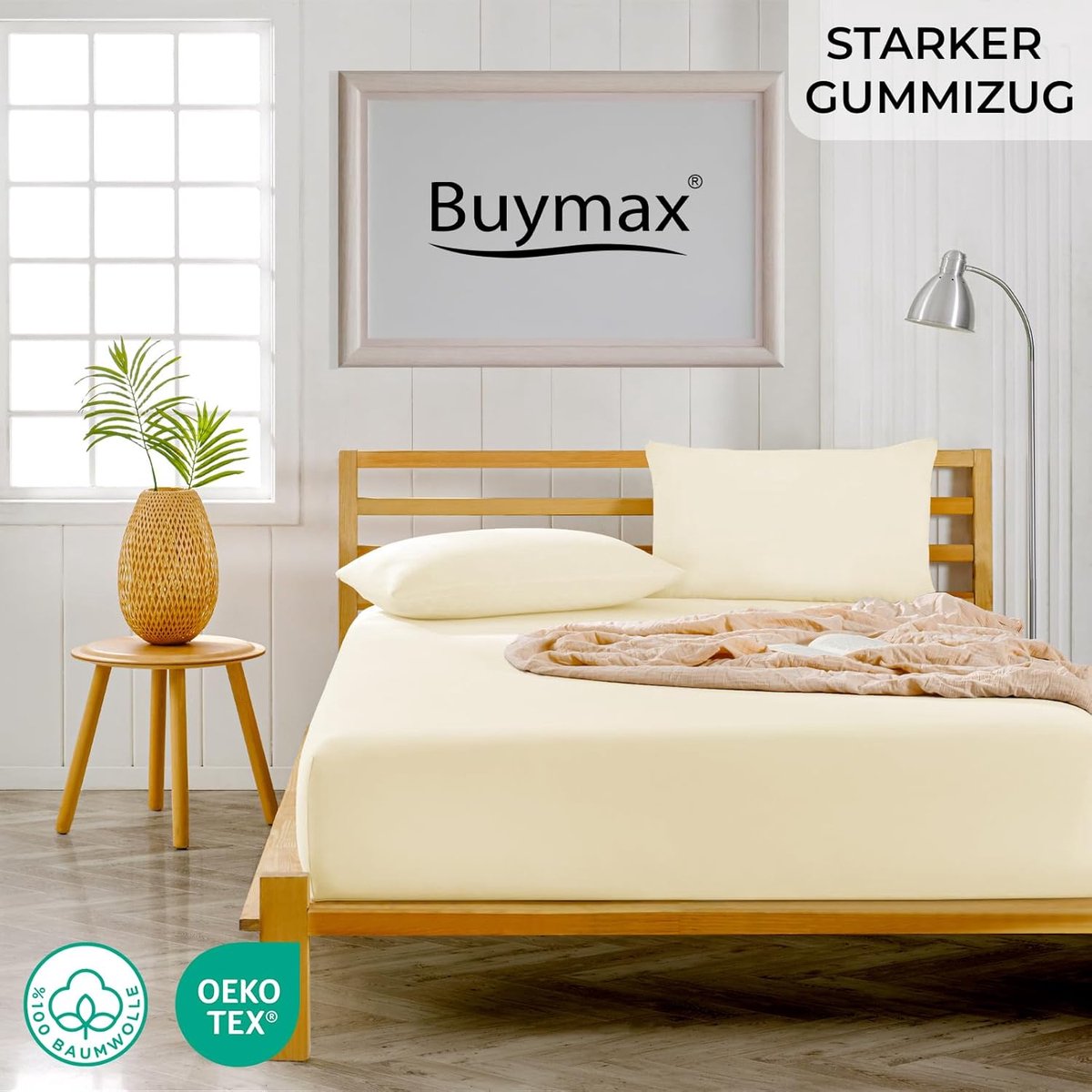 Hoeslaken 140x200 cm Jersey Katoen Antraciet – Elastisch Hoeslaken voor Matras tot 25 cm – Ademend & Kreukvrij – Oeko-Tex – Pauwhome