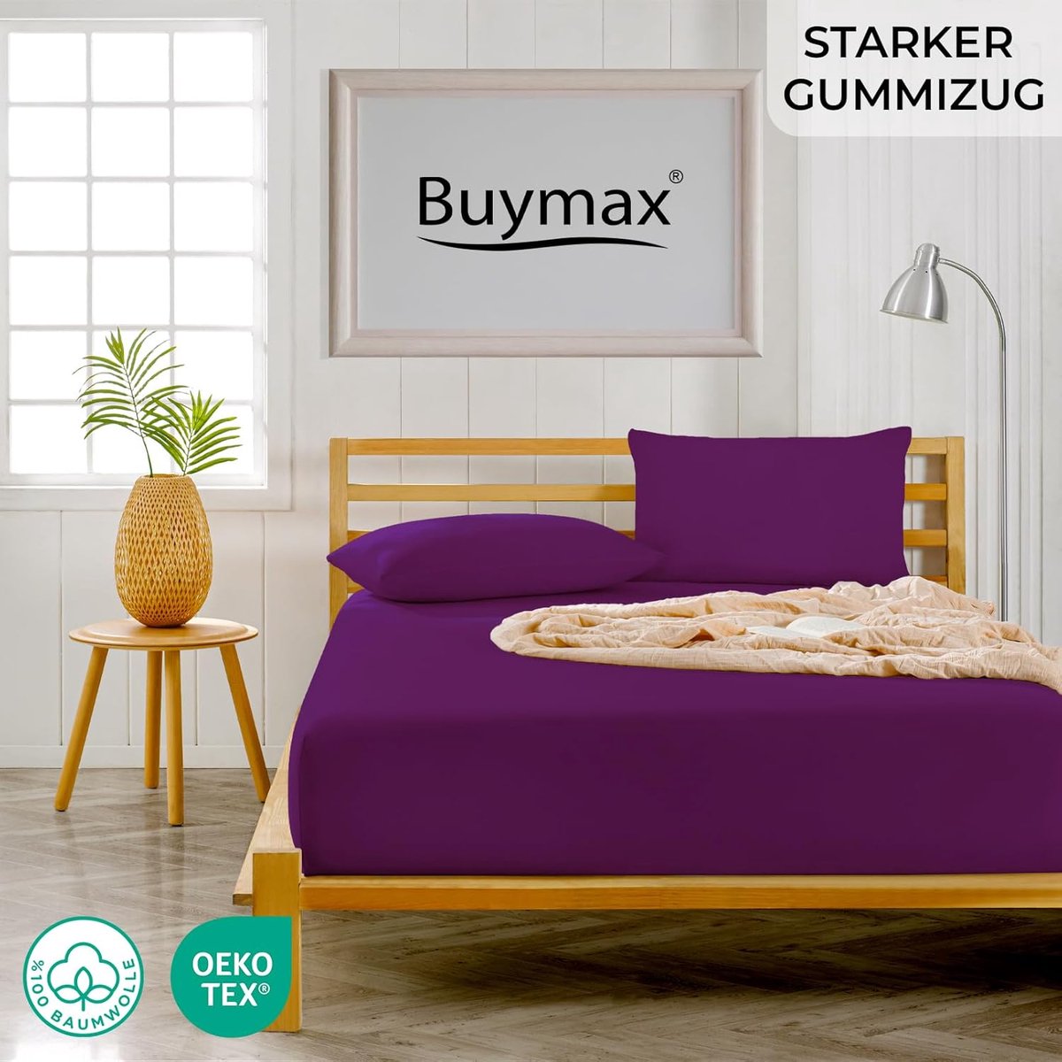 Hoeslaken 140x200 cm Jersey Katoen Antraciet – Elastisch Hoeslaken voor Matras tot 25 cm – Ademend & Kreukvrij – Oeko-Tex – Pauwhome