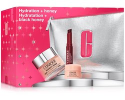 Clinique Hydration + Honey 3-set (Dag creme 50 ml + Oog creme 5 ml + Lipstick in Black Honey 1,2 g)
