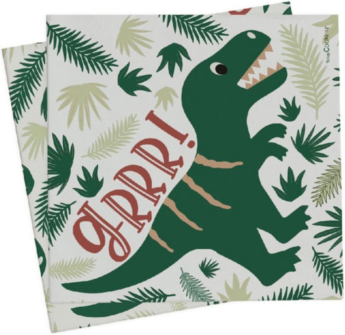 Dinosaurus Papieren Servetten Groen - 20 Stuks Feestdecoratie