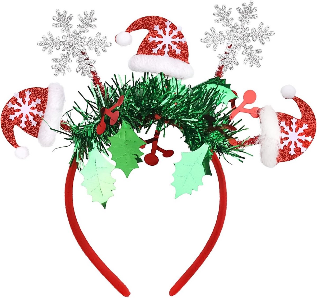 Feestelijke Kerst Diadeem met Sneeuwvlokken - Leuk Kerstaccessoire
