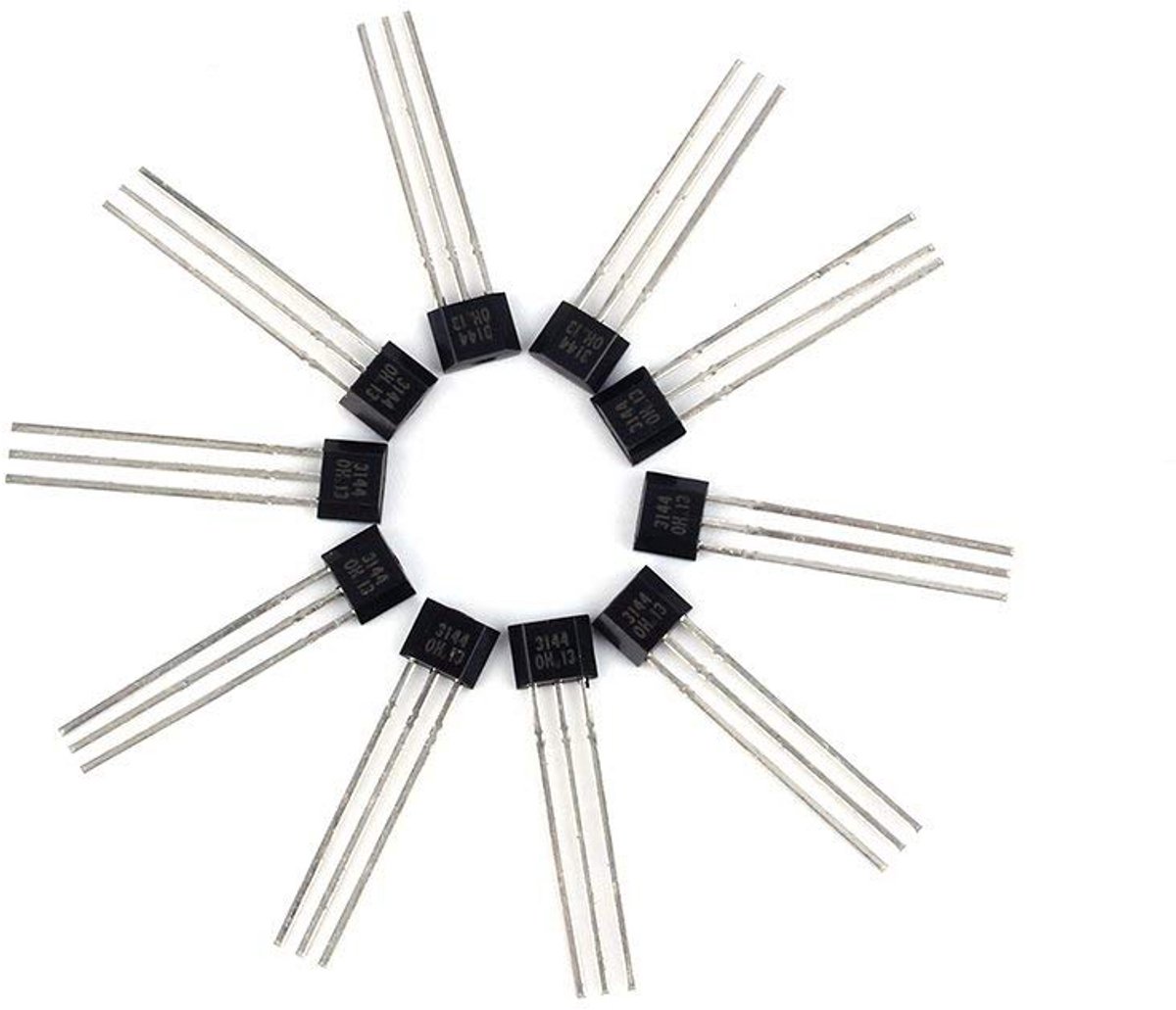 10 Stuks Hall-Effect Sensor A3144E Schakelaar SIP 3-Polig
