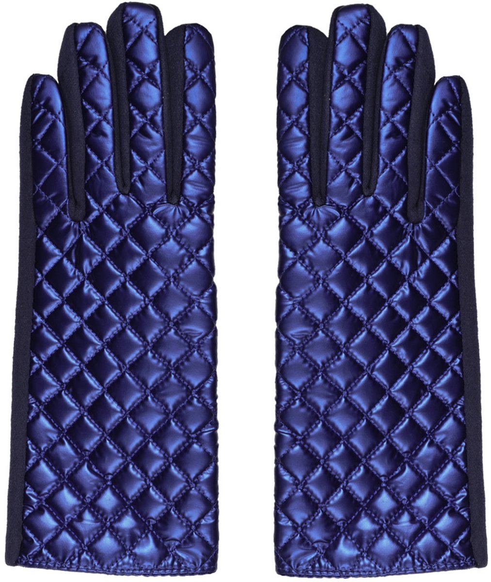YWG - Handschoenen met gestikt patroon - Blauw - one size