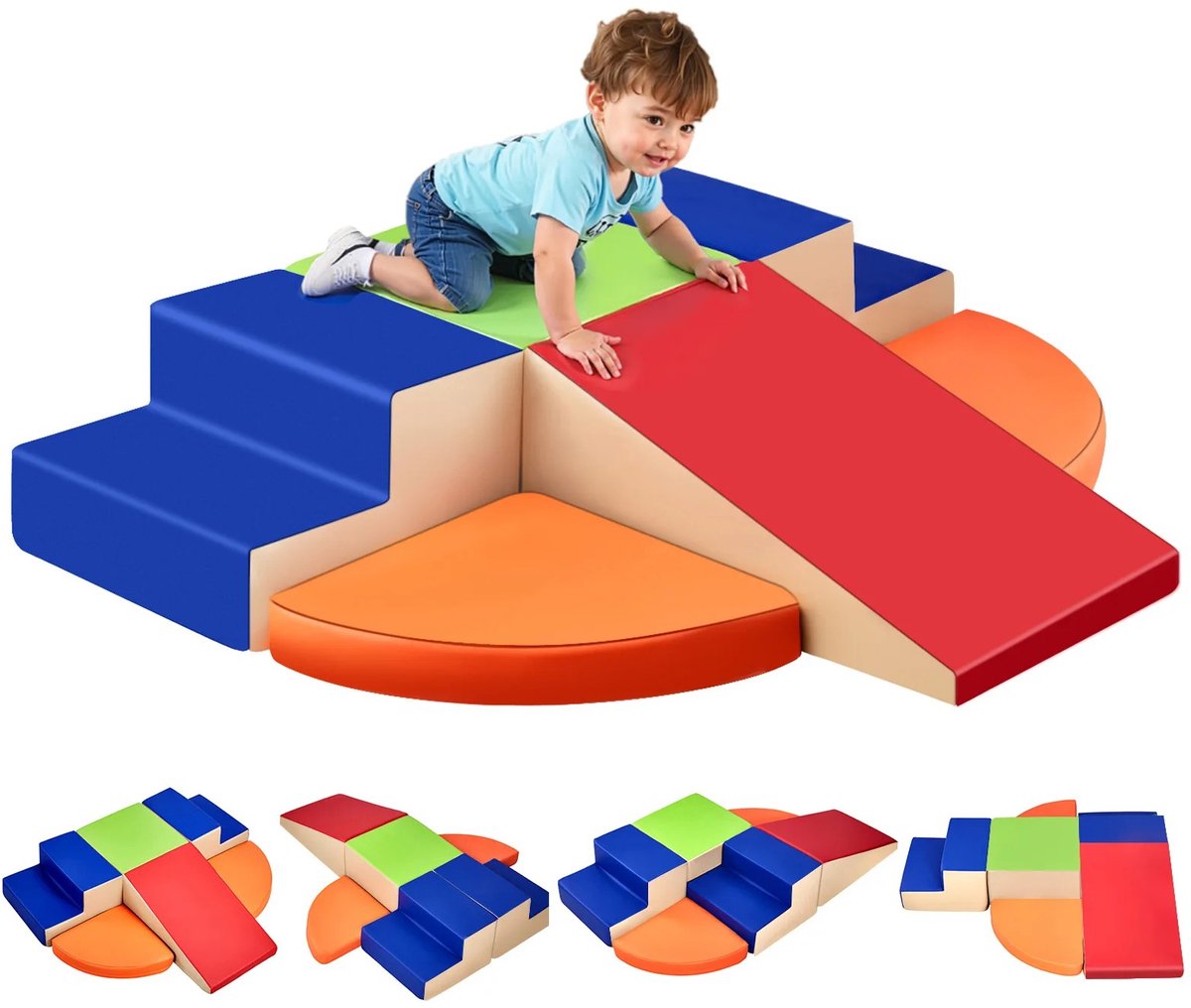 ROOTY Speeltoestel - Foam blokken - Speelblokken - Klimblokken - 6 Stuks - Leeftijd 3-6 jaar - Diverse kleuren Kruipen & Glijden -