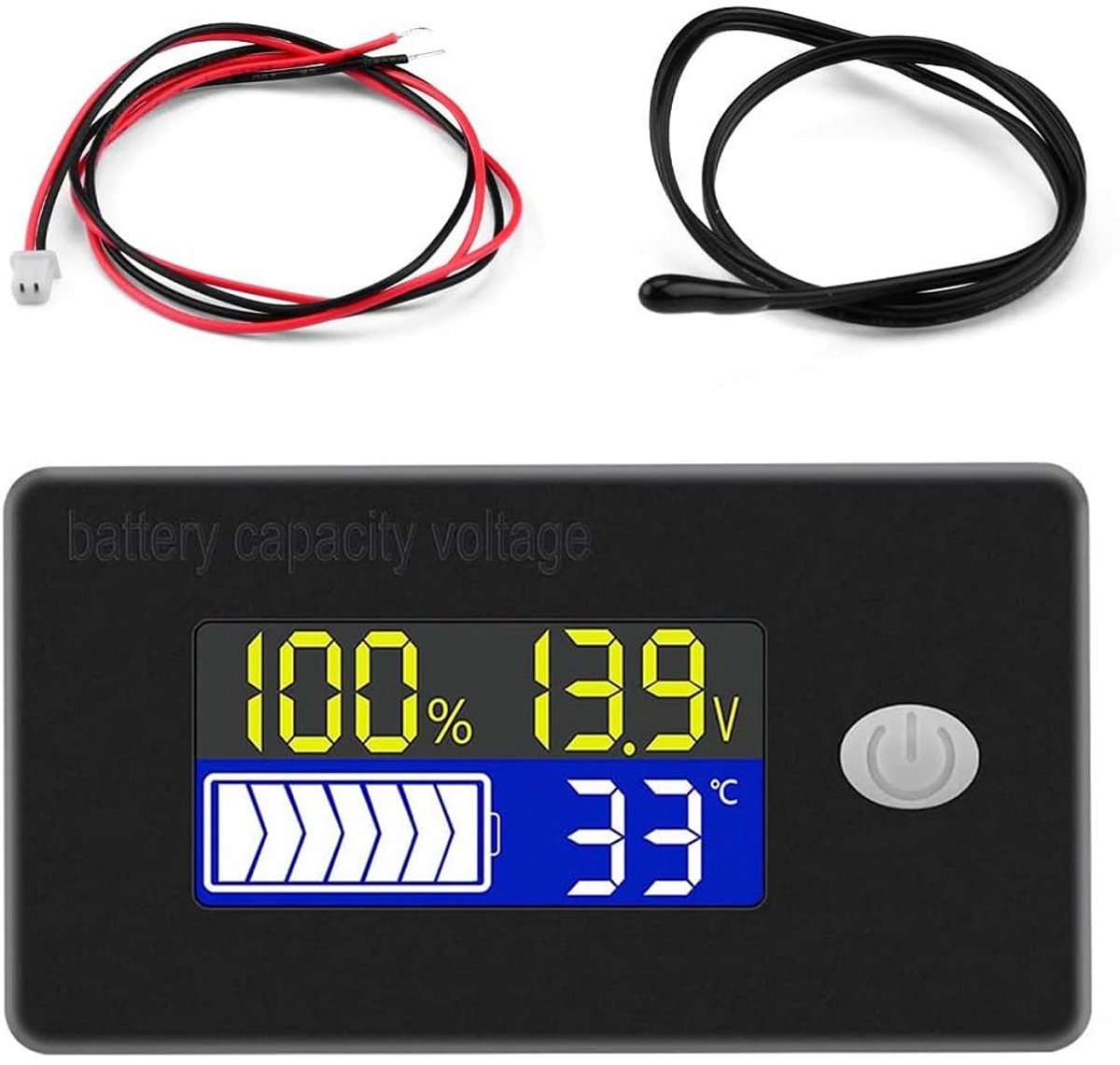 LCD Batterij Status Meter voor Li-ion, Loodzuur en Lifepo4 Accu's