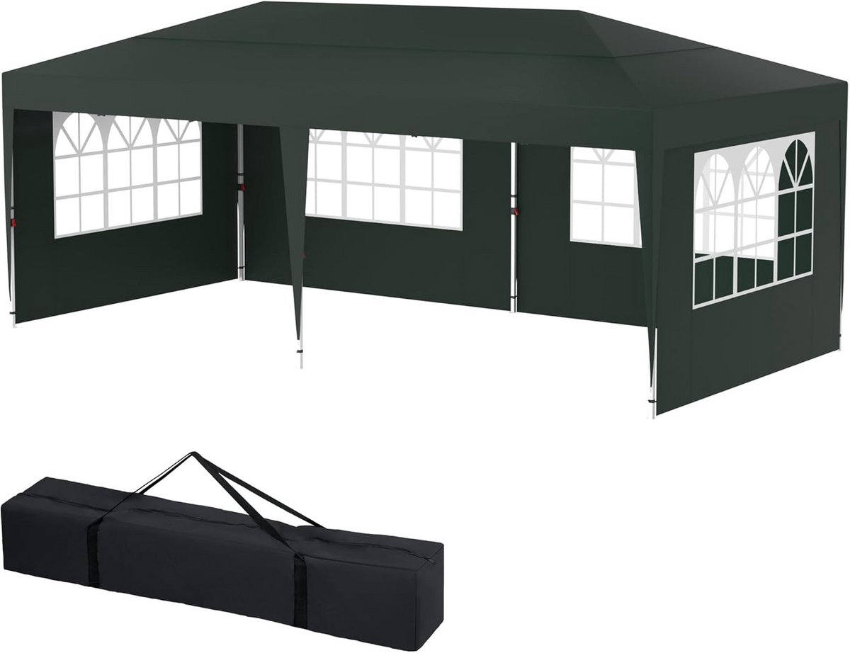 Grote Vouwbare Partytent Tuinpaviljoen 3x6m Waterdicht met Zijwanden