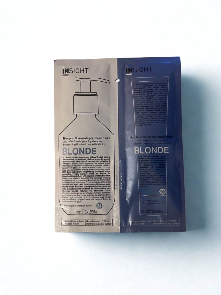 INSIGHT SAMPLE BLONDE SHAMPOO+MASK 10+10ml