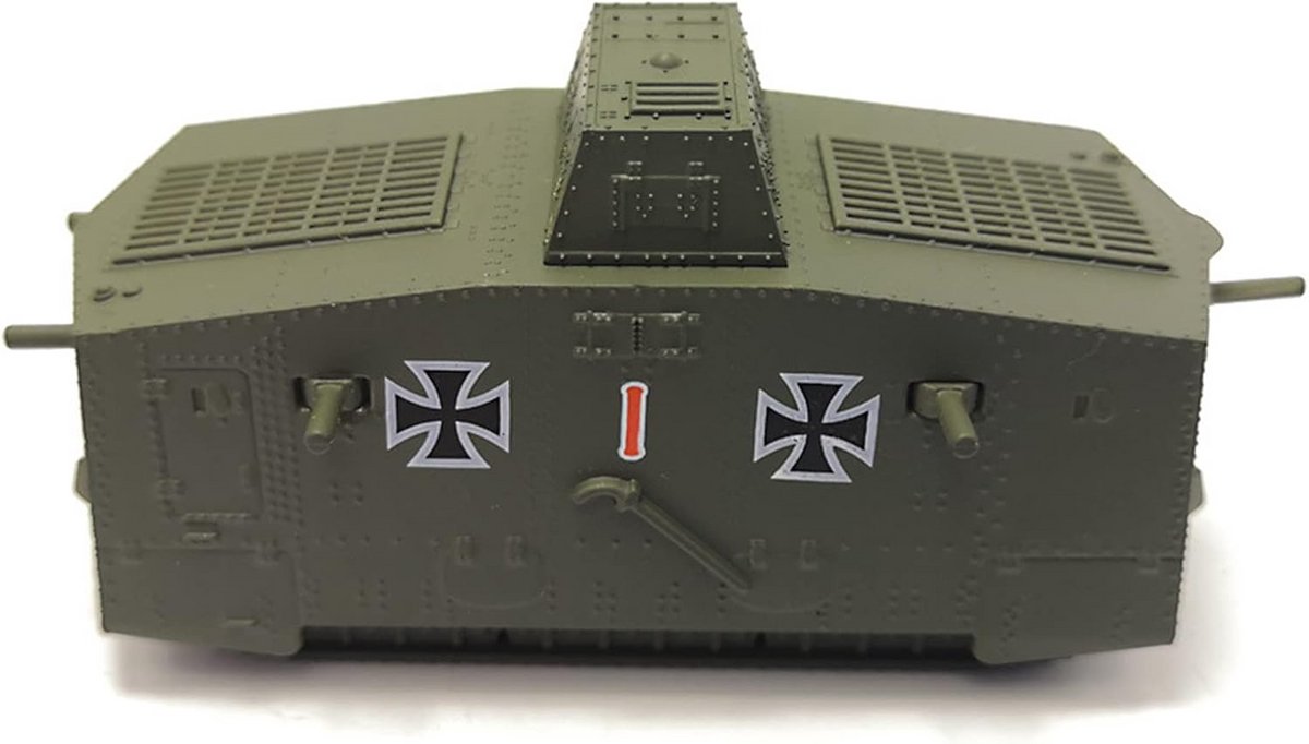 Diorama Model Duitse A7V Tank Schaal 1:100 - Metalen Militair Model voor Verzamelaars