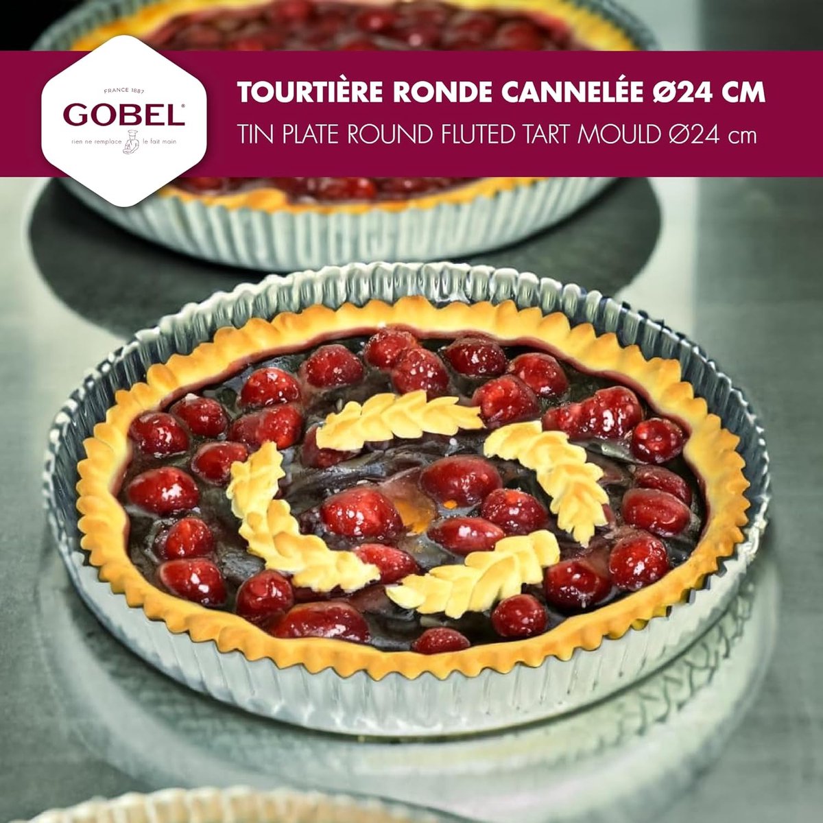 Ronde Taartvorm - Bakvorm met Bodem - Taarten Bakken - IJzeren Materiaal - 24 cm Diameter - Wit