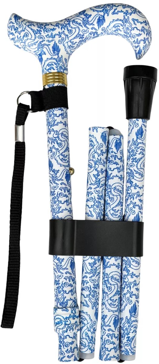 Garcia 1880 Opvouwbare wandelstok – Paisley patroon – Verstelbaar van 84 tot 94 cm – Gewicht 320 gram – Wandelstok dames en heren