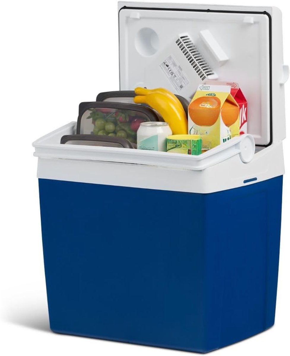 SAVI® Koelbox Elektrisch 12v 230 Volt - Elektrische Koelbox - Elektrische Koelbox 12 en 230 Volt - Blauw - ‎30cm x 40cmx 40cm