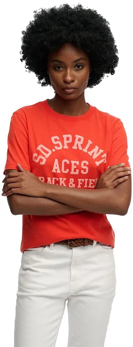 Superdry Vintage Prep T-shirt Dames T-shirts Rood