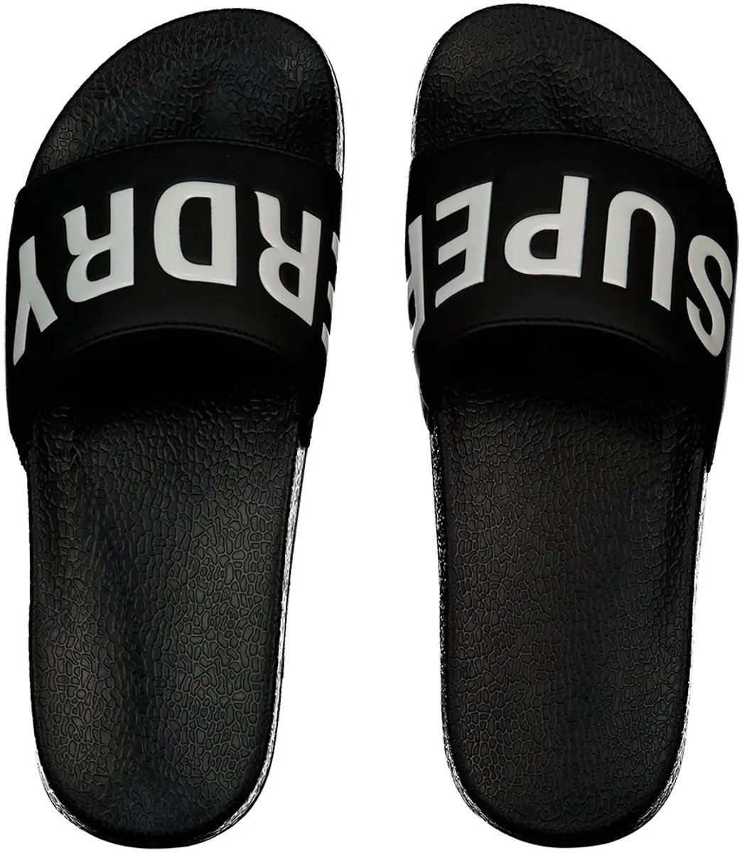 Superdry Badslippers Dames Slippers Zwart