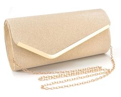 Clutch voor dames - Avondclutch voor Dames - Schoudertas goud - enveloptassen - portemonnees met afneembare ketting voor dames - avondtas - voor bruiloft, feest, banket, feestdagen - voor vrouwen, bruidsjurk, gala, bruiloft, feest - Goud