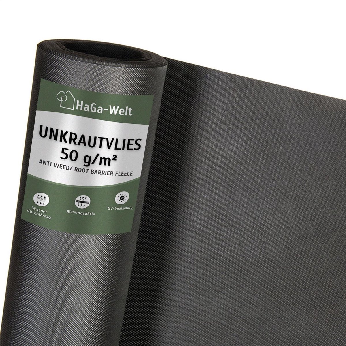 Tuinvlies Onkruiddoek - Plantenvlies Bodembedekker - Tuinonderhoud Onkruidvrij - Waterdoorlatend UV-gestabiliseerd - 2m x 20m 50g/m²