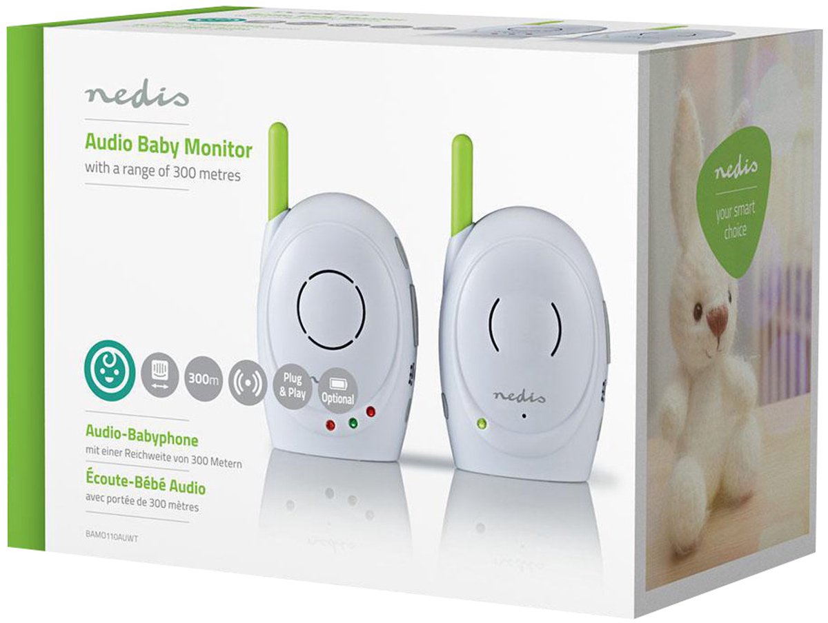 Nedis Babyfoon FHSS met Terugspreekfunctie - Bereik 300 m - afbeelding 2