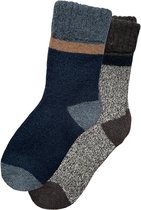 Good Deal Market 2 of 4 paar warme, dikke alpaca-sokken in verschillende kleuren voor dames en heren maat 35/38, 39/42 of 43/46, 4 paar gemengd, 35/38 EU