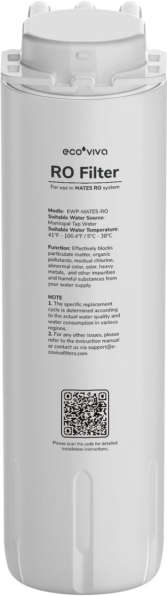 Ecoviva MATE5 Waterfilter Vervanging RO Filterelement Accessoires voor Omgekeerde Osmose Waterfiltratiesysteem MATE5
