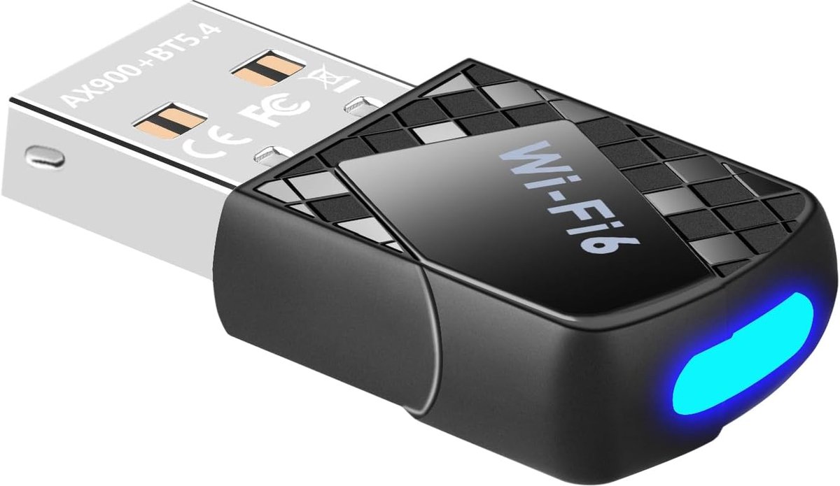 Draadloze Netwerk Adapter - WiFi Bluetooth Dongle - Snelle Internetverbinding - WiFi 6 Bluetooth 5.4 - Compact Formaat - Zwart