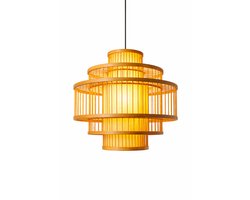 Bamboe Hanglamp – Ø40 x 40 cm – Japandi – Licht naturel – Handgemaakt – E27 – Design Lamp