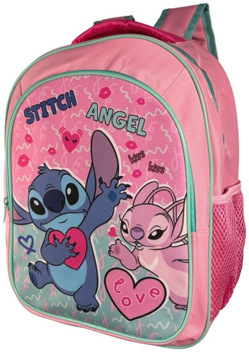 Lilo & Stitch Angel Rugzak - Schooltas - Boekentas - 5-10 Jaar - Meisjes Rugzak - Roze