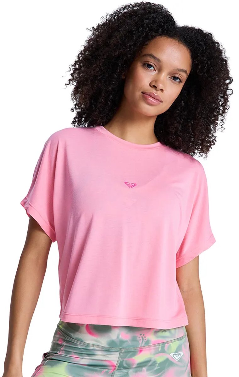 Roxy Everyday Flow Korte Mouw Top XS Vrouw Plumeria