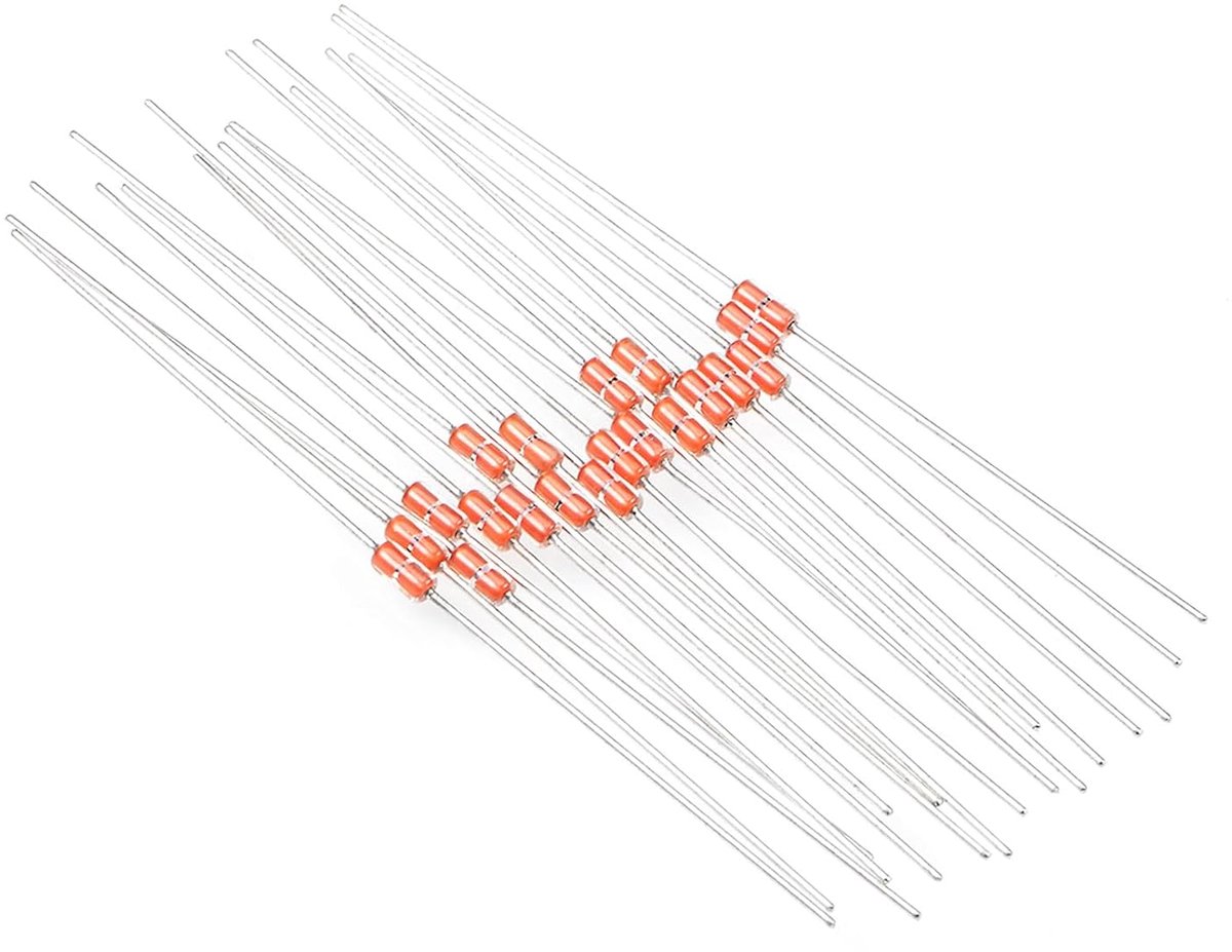 NTC Thermistors - Temperatuursensoren Weerstanden - Temperatuurmeting - Glas Verzegelde Behuizing - 10K Ohm