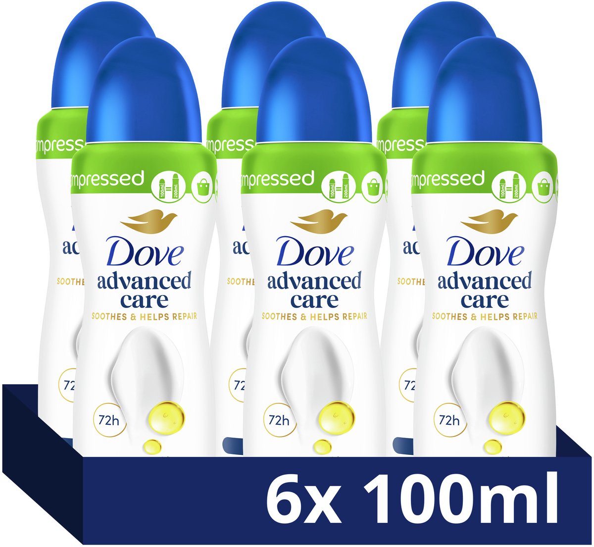 Dove Advanced Care Anti-Transpirant Deodorant Spray - Original - verbeterde formule met Pro-Ceramide technologie - 6 x 100 ml