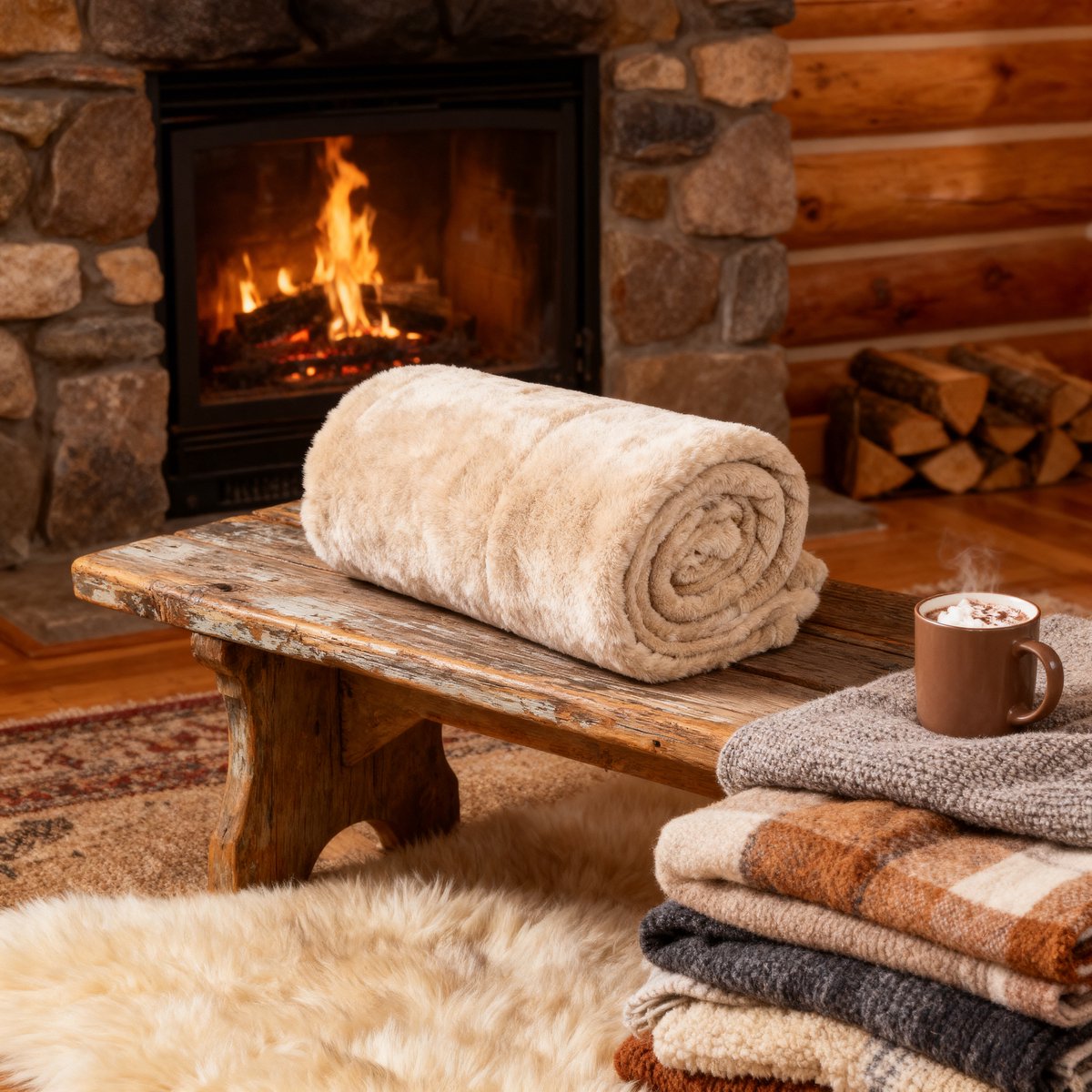 Wajade Fleece deken, pluizige deken van imitatiebont voor bed sofa bank