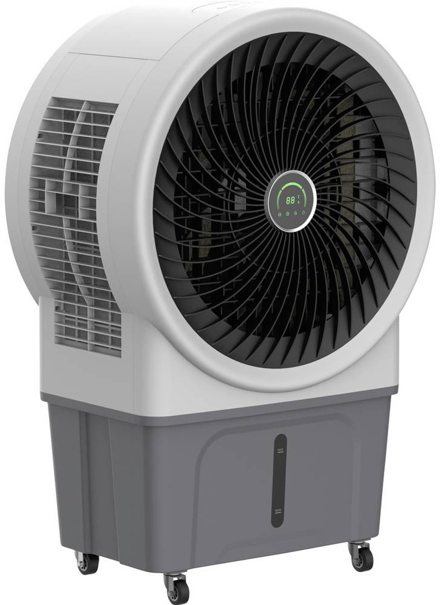 Be Cool Luchtkoeler 250 W (l x b x h) 493.5 x 778 x 1181.5 mm Lichtgrijs, Grijs (mat) Timer, LED-display, Oscillerend,