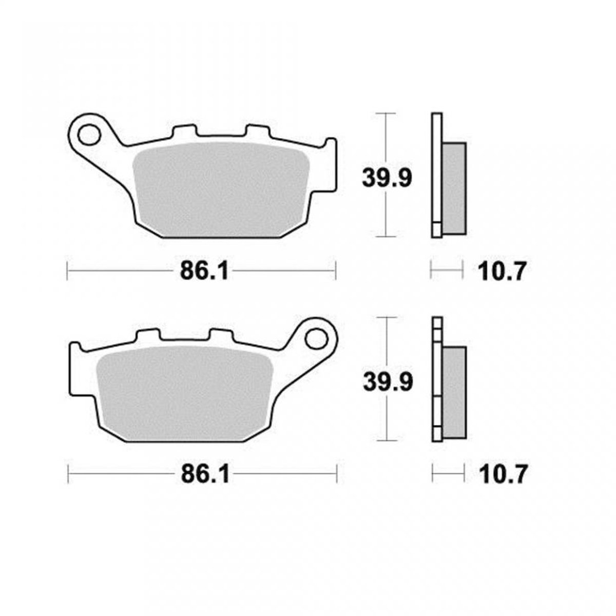 Plaquette de frein Perftec pour Moto Honda 600 XL V TRANSALP PD06 1991 à 1999 AR Neuf