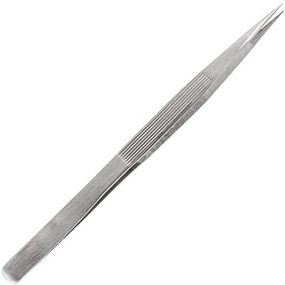 Pincet Metaal - Edelsteen Tang - Kralen Bevestigen - Precisie Grip - 15 cm - Zilver