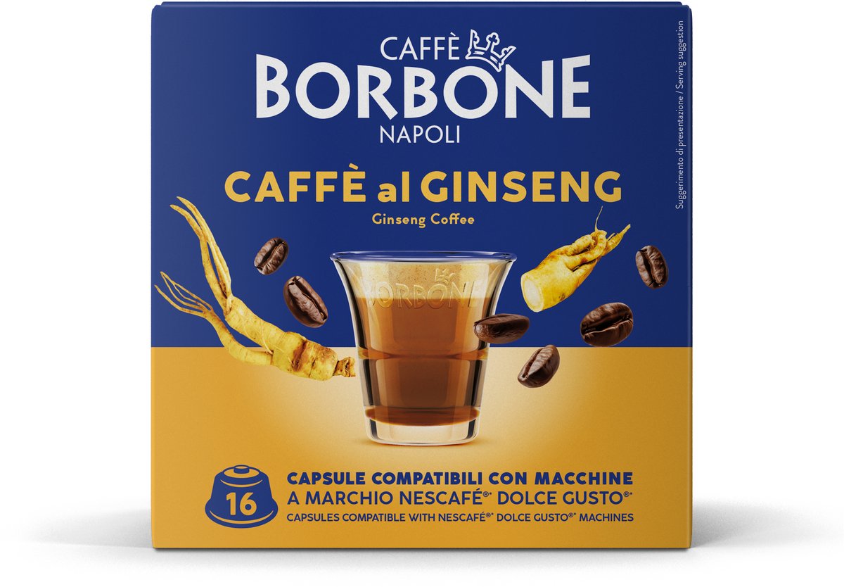 Caffè Borbone Selection - Dolce Gusto - Caffé al Ginseng - Koffie met Ginseng - 16 capsules