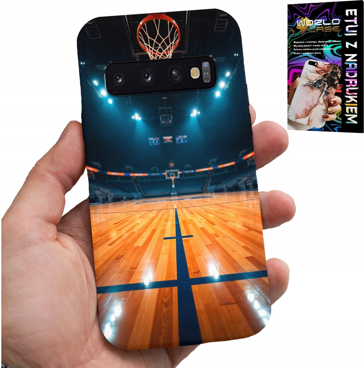 HOESJE VOOR SAMSUNG GALAXY S10 - NBA-BASKETBALVELD, BASKETBALVENTPATRONEN