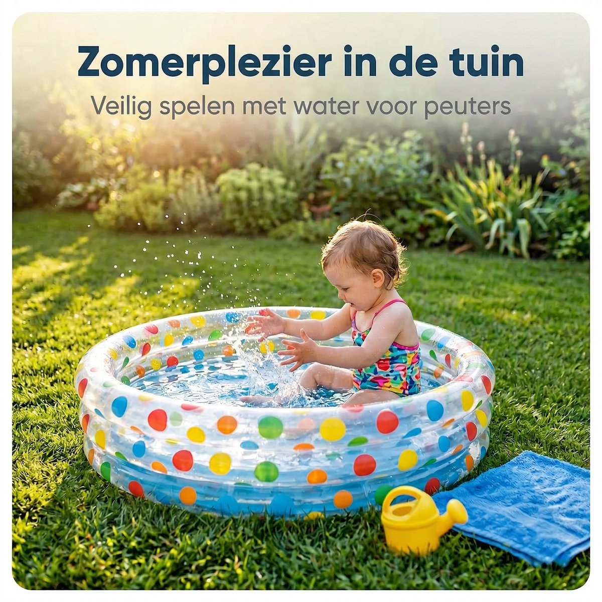 Lomera Kinderzwembad Opblaasbaar - Babyzwembad - Peuterbad - Zwembadje voor Kinderen - Pierenbadje - Opblaasbad voor Tuin en Buiten - Babybadje - Zwembad - Peuterzwembad - Zomer - Buitenspeelgoed - Waterspeelgoed - Balkon - Vakantie — afbeelding 3
