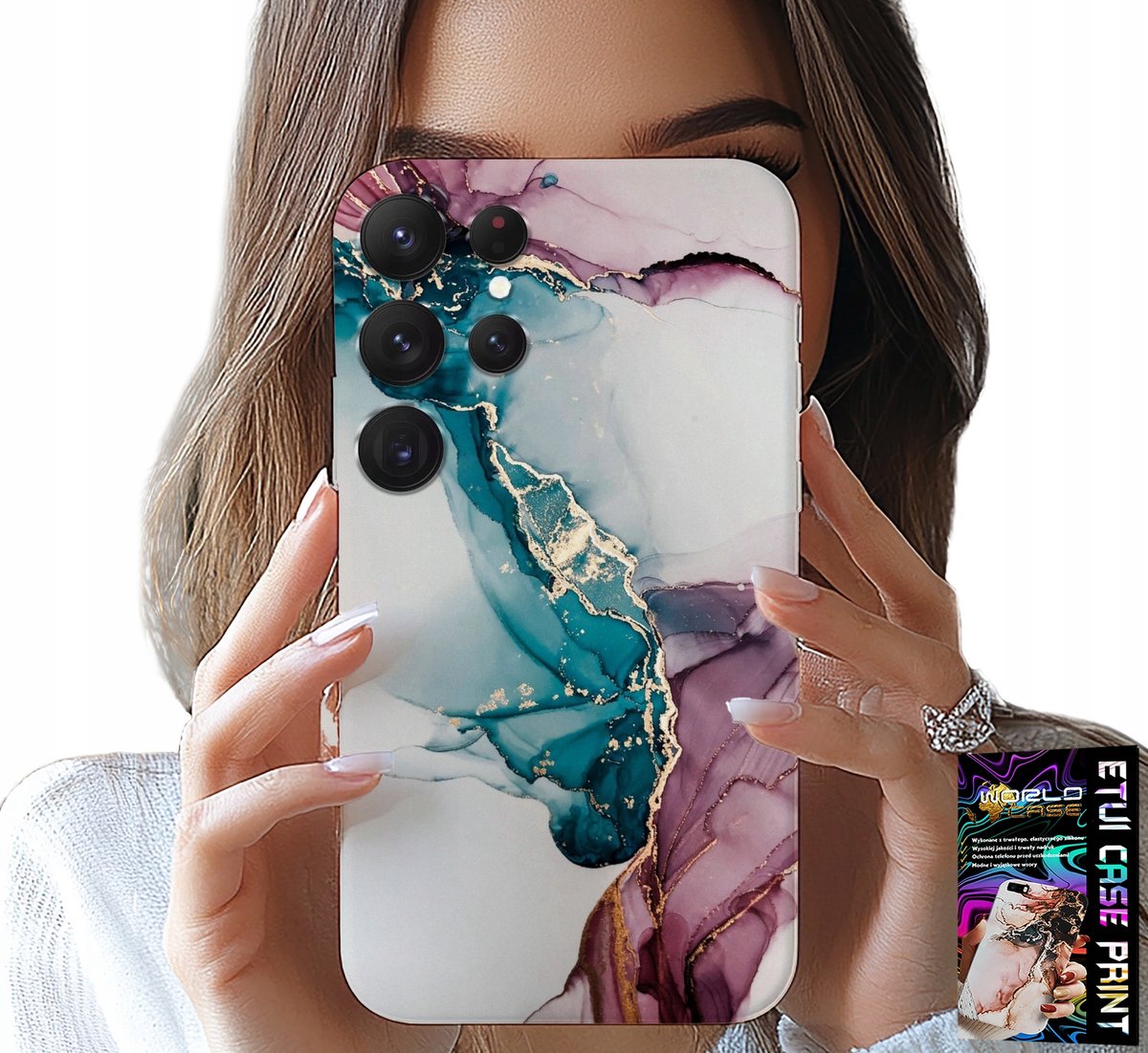 HOESJE VOOR SAMSUNG GALAXY S22 Ultra - ELEGANT MARMERMODIEUS VROUWELIJK HOESJE