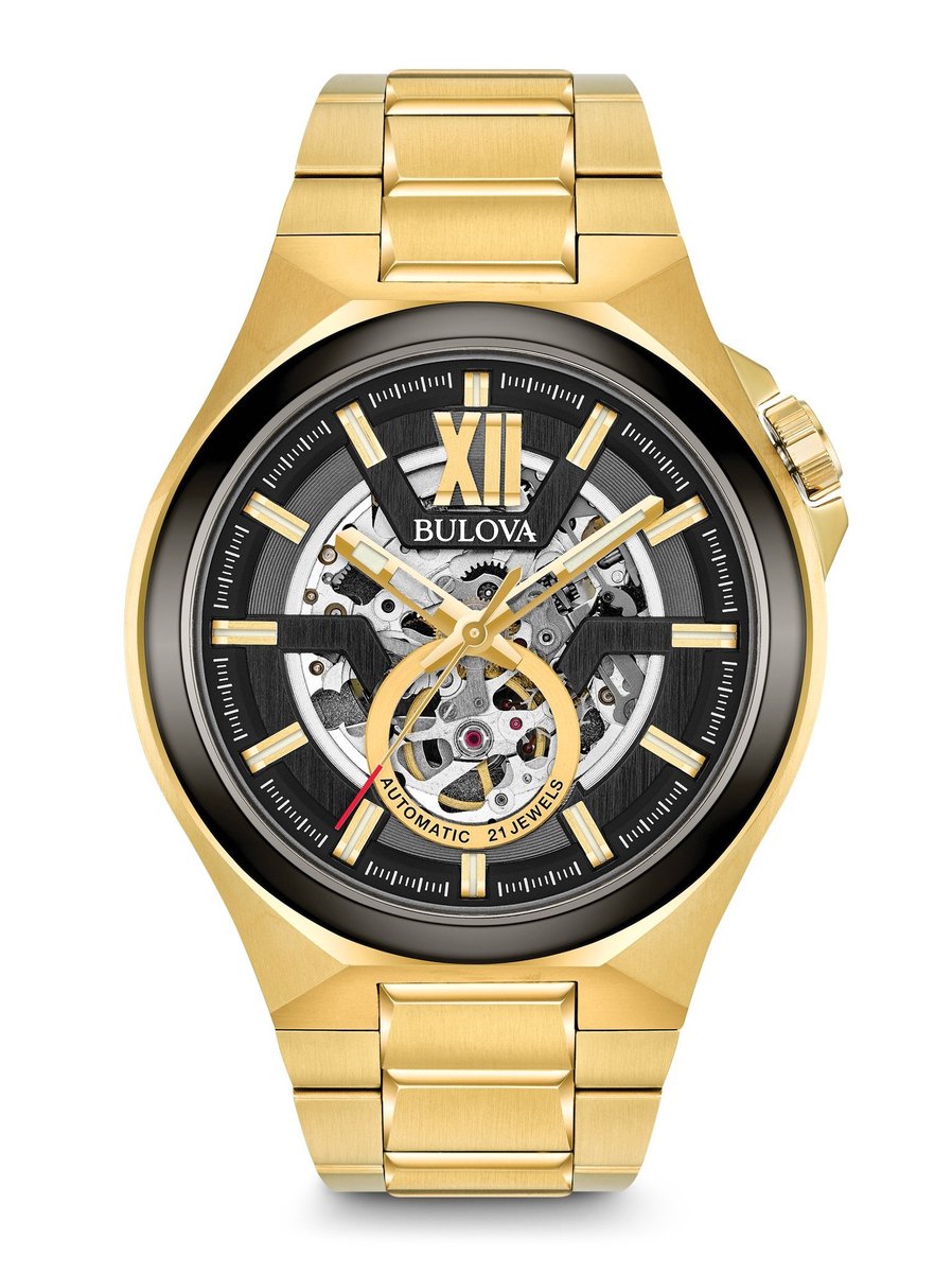 Bulova Automatic 98A178 Horloge - Staal - Goudkleurig - Ø 46 mm
