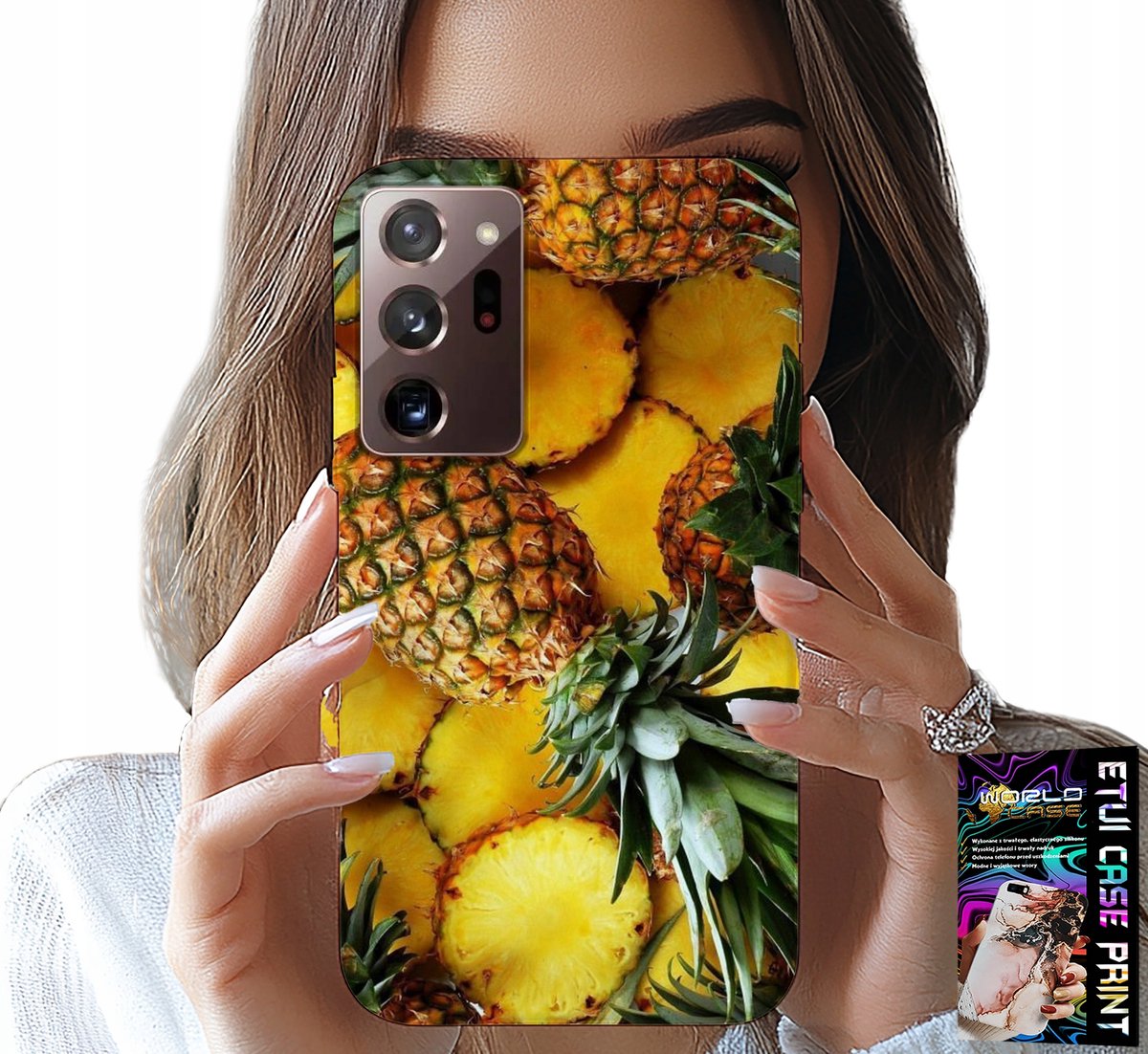 HOESJE VOOR SAMSUNG NOTE 20 ULTRA - ANANAS FRUIT HOESJE + FILM